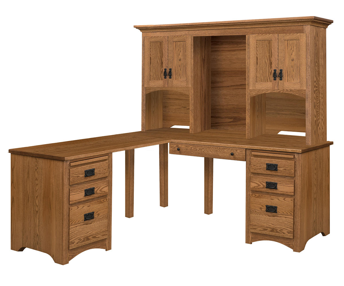 Mission Corner Desk & Hutch