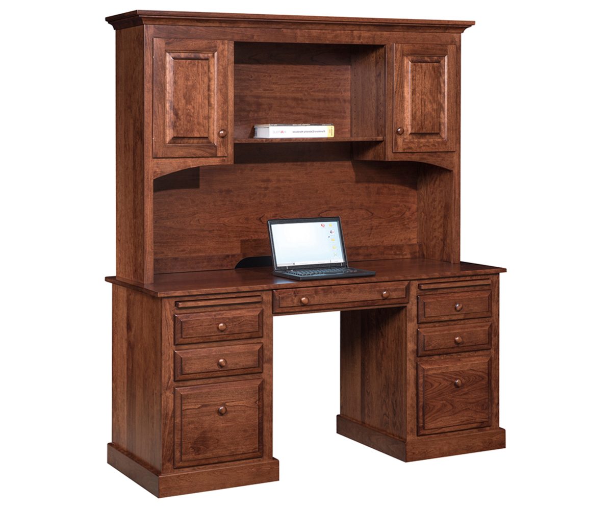 Traditional Double Pedestal Desk & Hutch