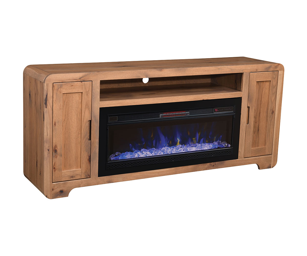 Europa TV Stand With Fireplace - 70"W