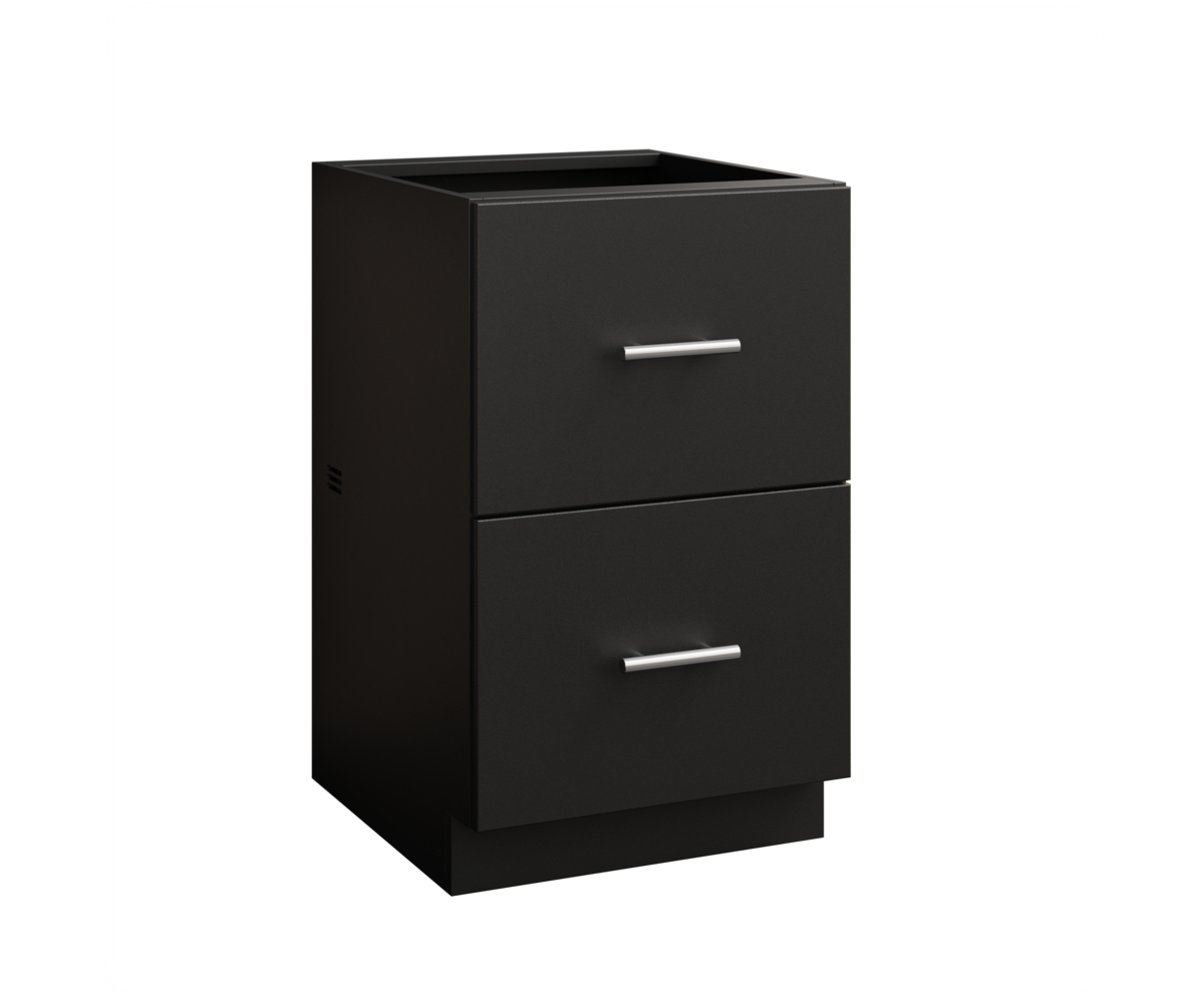 2 Drawer Flat Panel Cabinet - 21"W