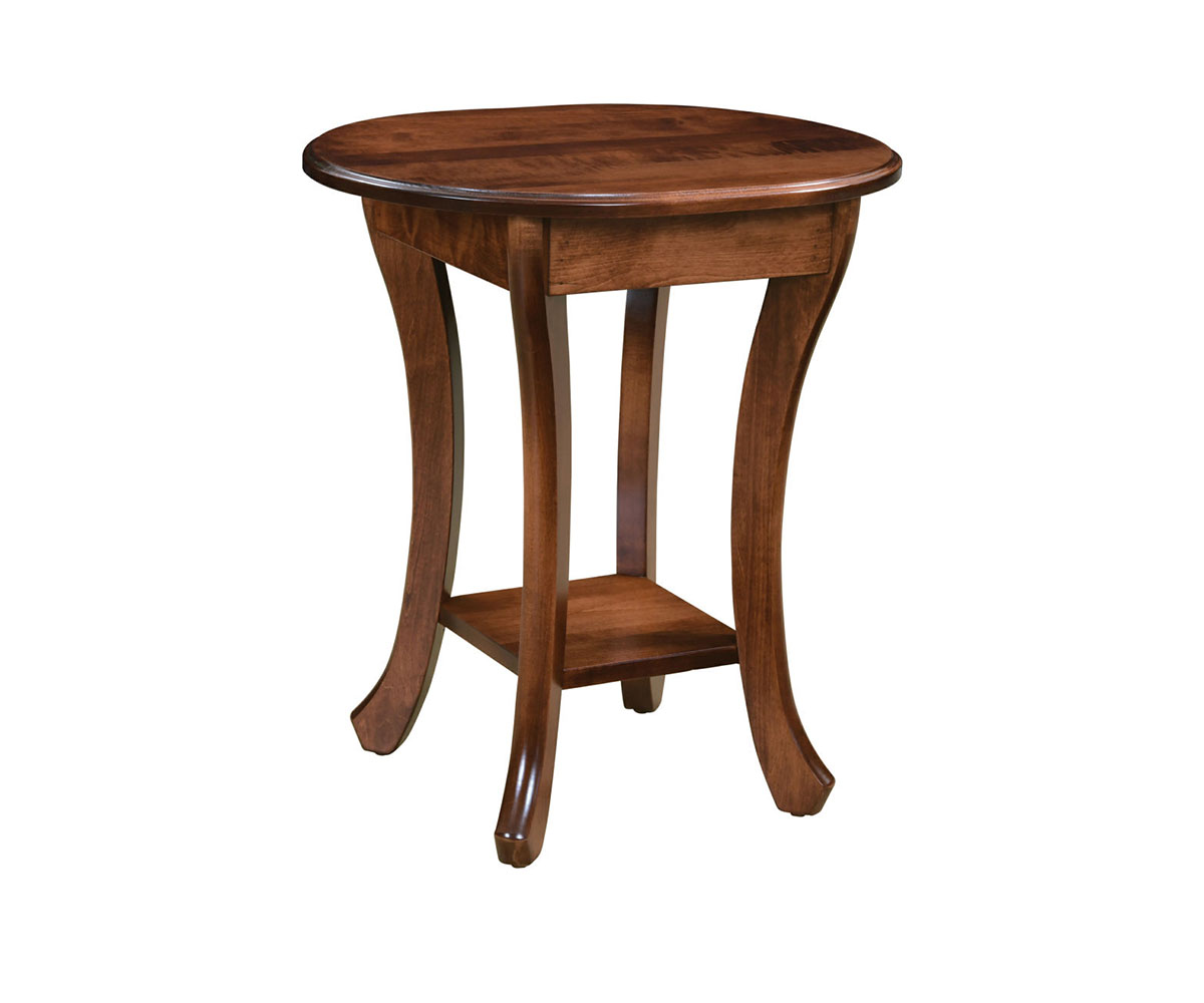 Curved Leg Oval End Table