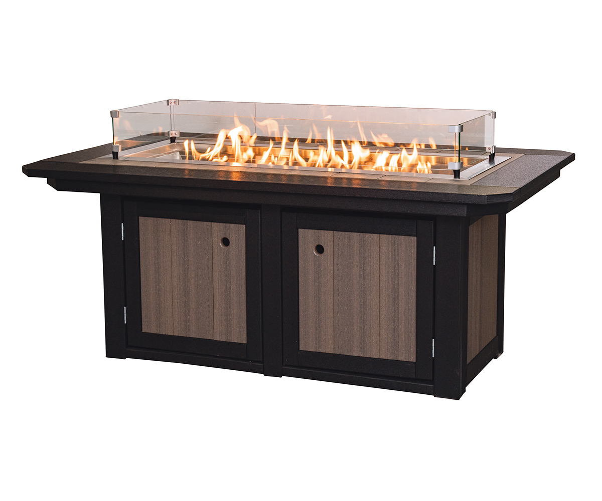Rectangular Fire Pit Table - 25"H