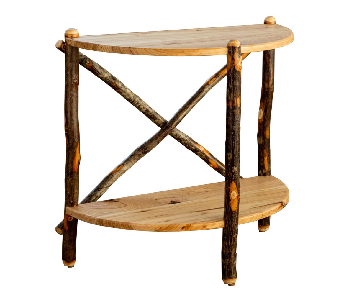 Hickory Half Round End Table