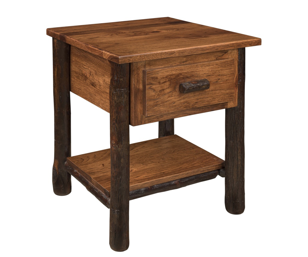 Wagon Wheel Hickory Nightstand