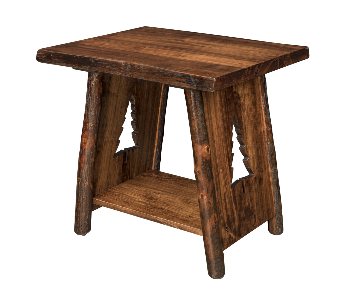 Lone Spruce Live Edge End Table