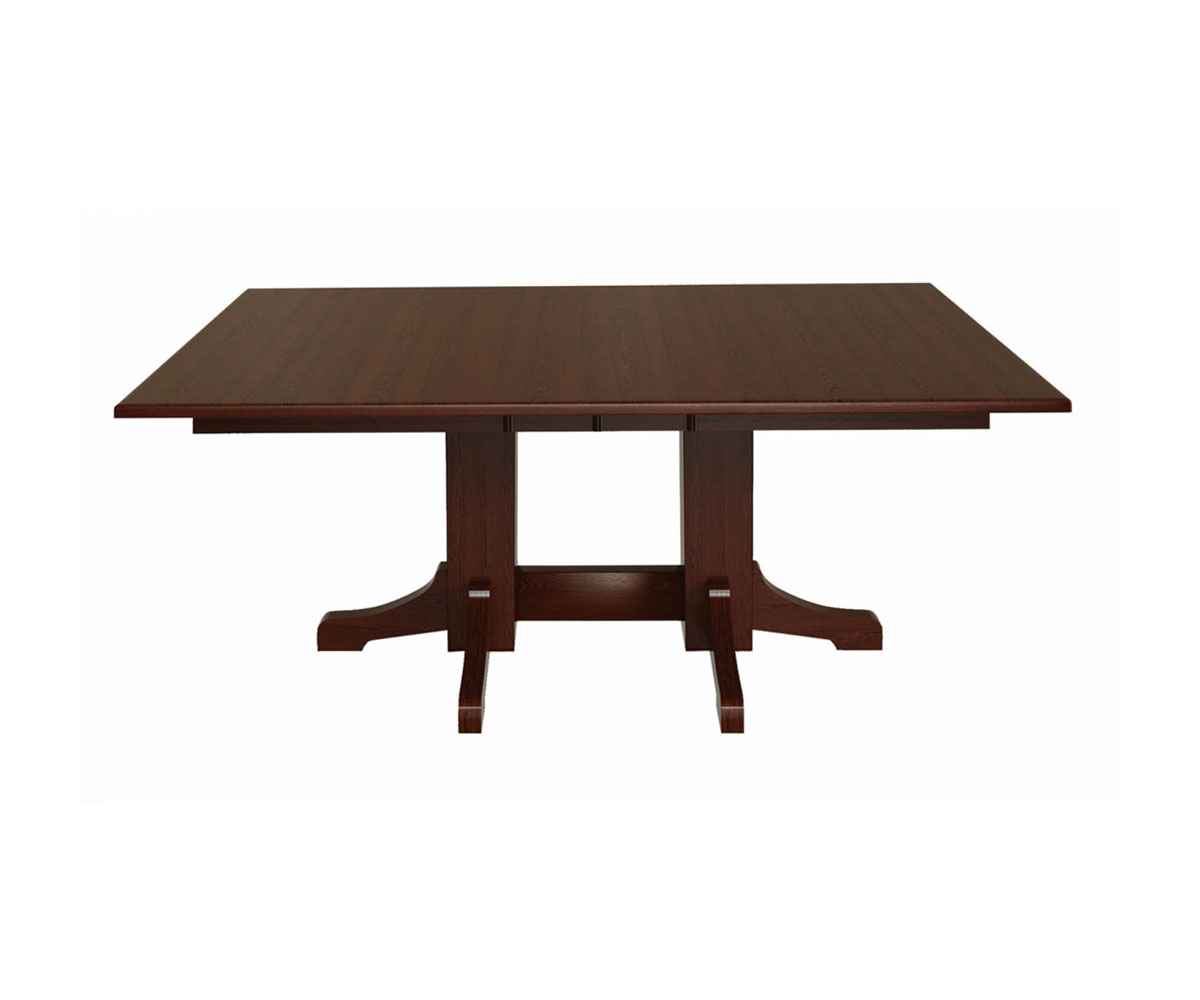 Mission Double Pedestal Table