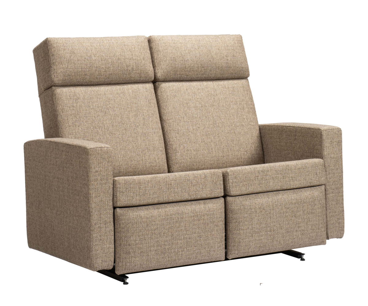 Modern Shaker Love Seat Glider/Recliner