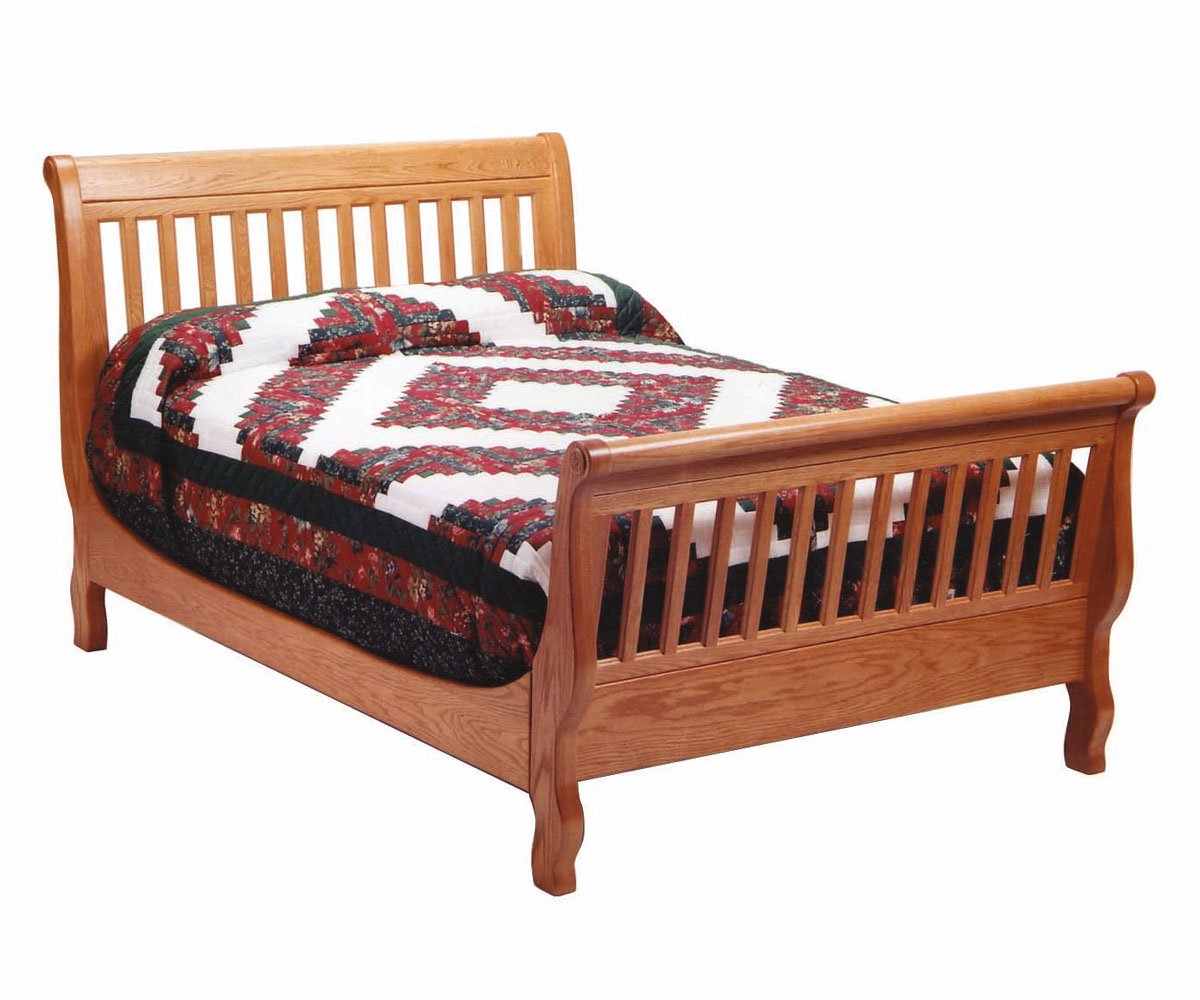 High Slat Sleigh Bed
