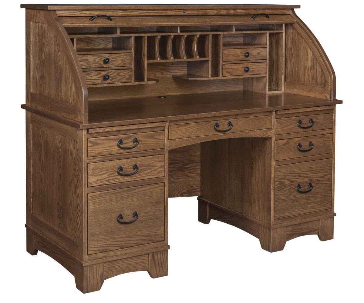 60" Noble Mission Rolltop Desk