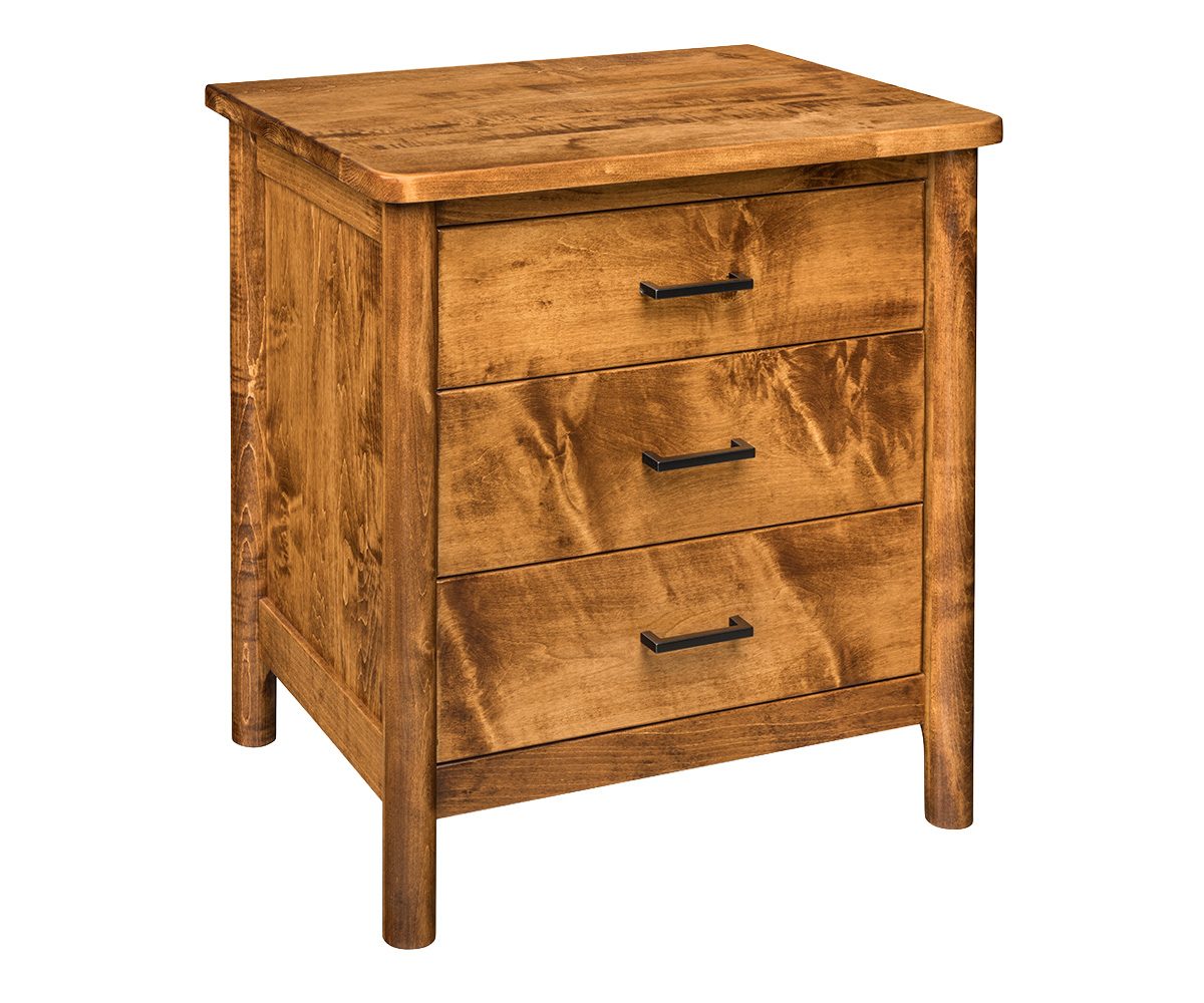 Jasmine 3 Drawer Nightstand
