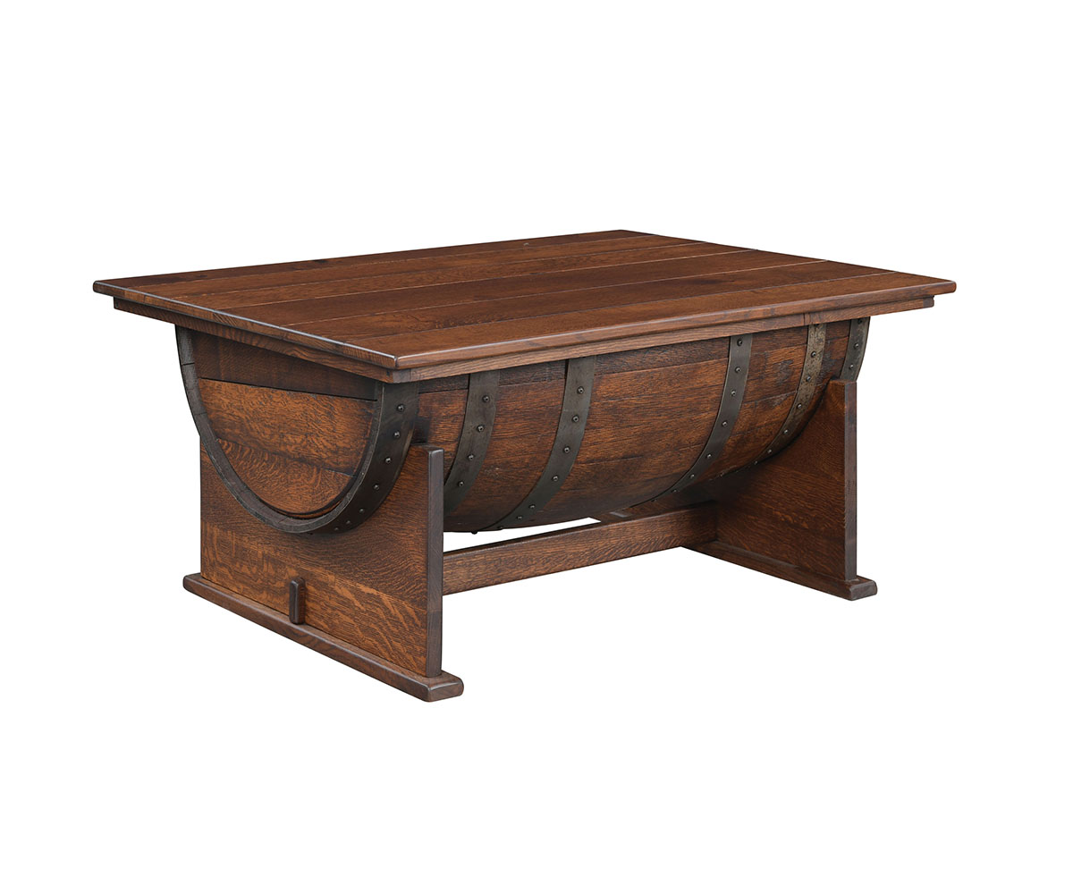 Deluxe Whiskey Barrel Coffee Table