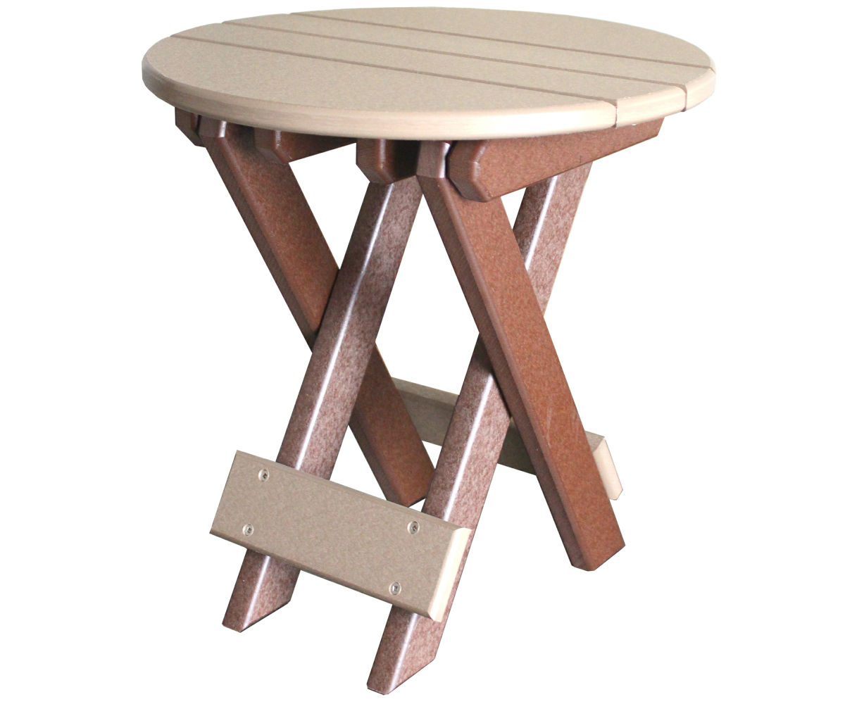 Round Folding End Table