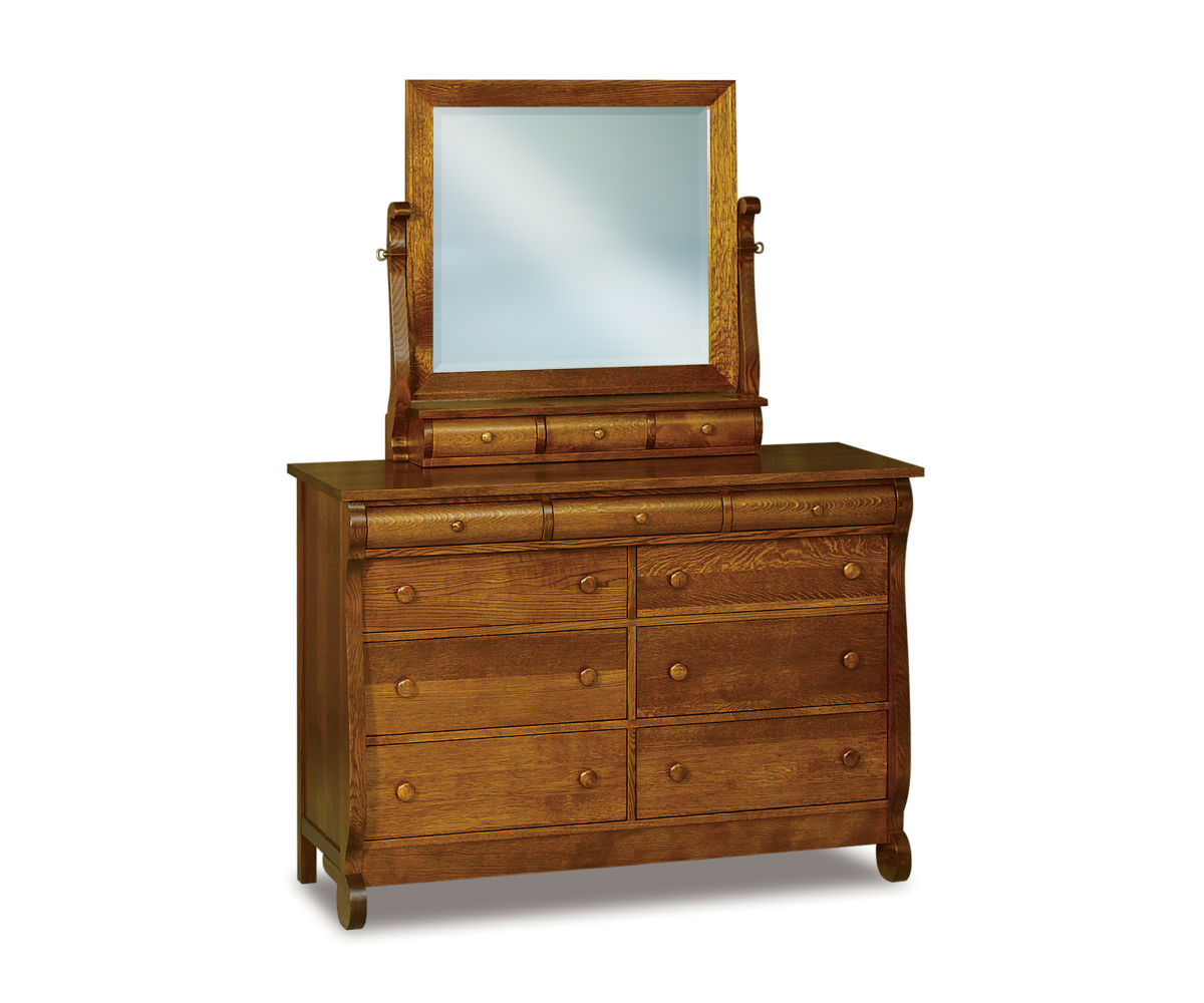 Old Classic Sleigh 9 Drawer Dresser