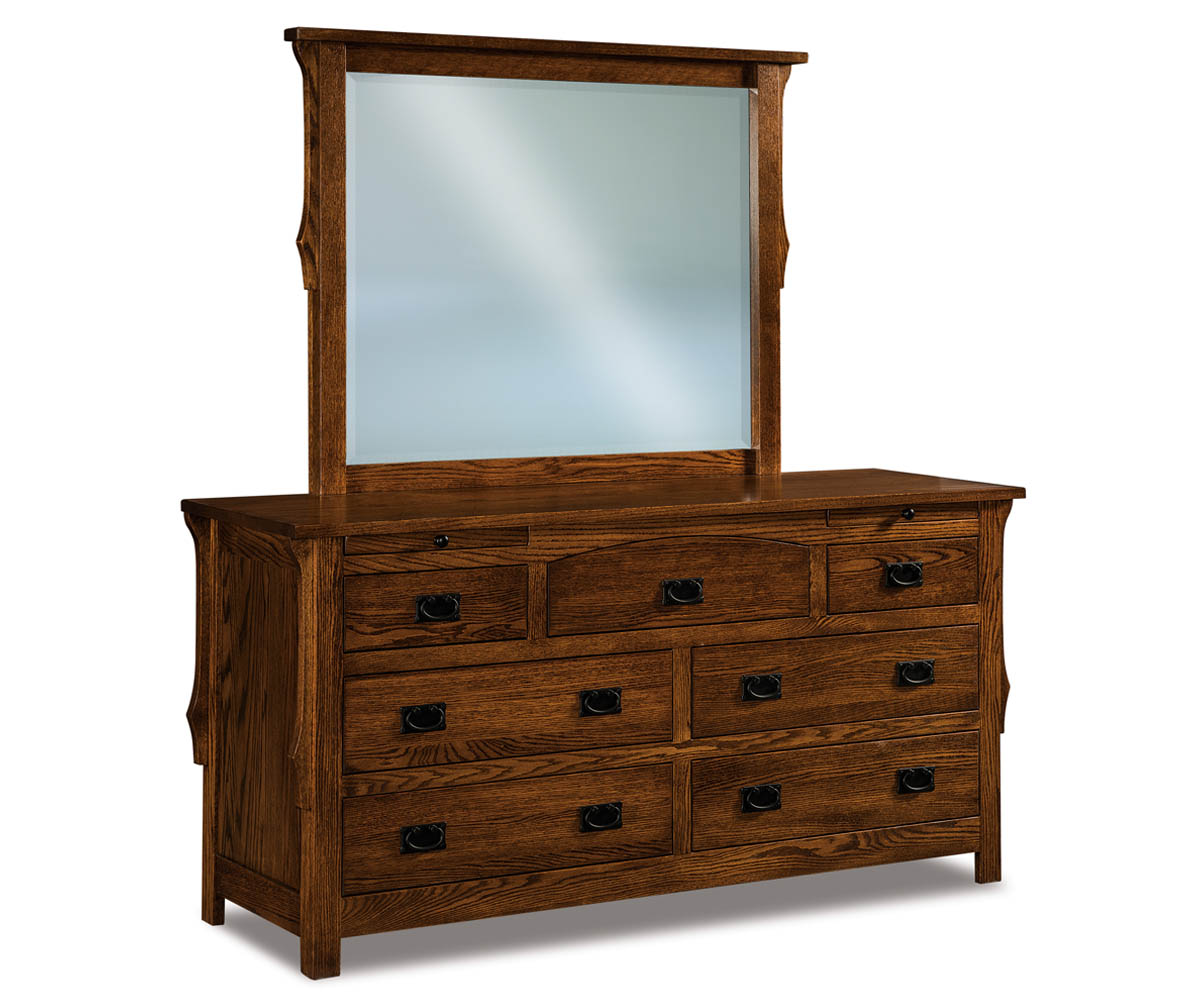 Stick Mission 7 Drawer Dresser With Jewelry Drawers