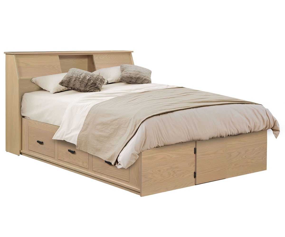 Brookfield Mission Bookcase Bed With Storage Rails