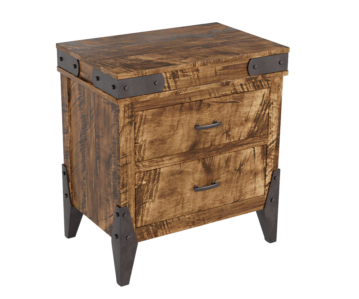 Vegas 2 Drawer Nightstand