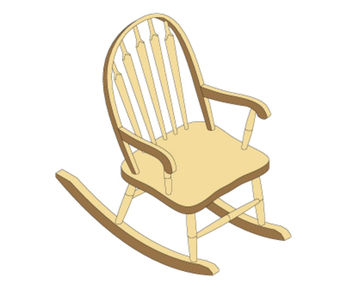 Arrow Back Child's Rocker