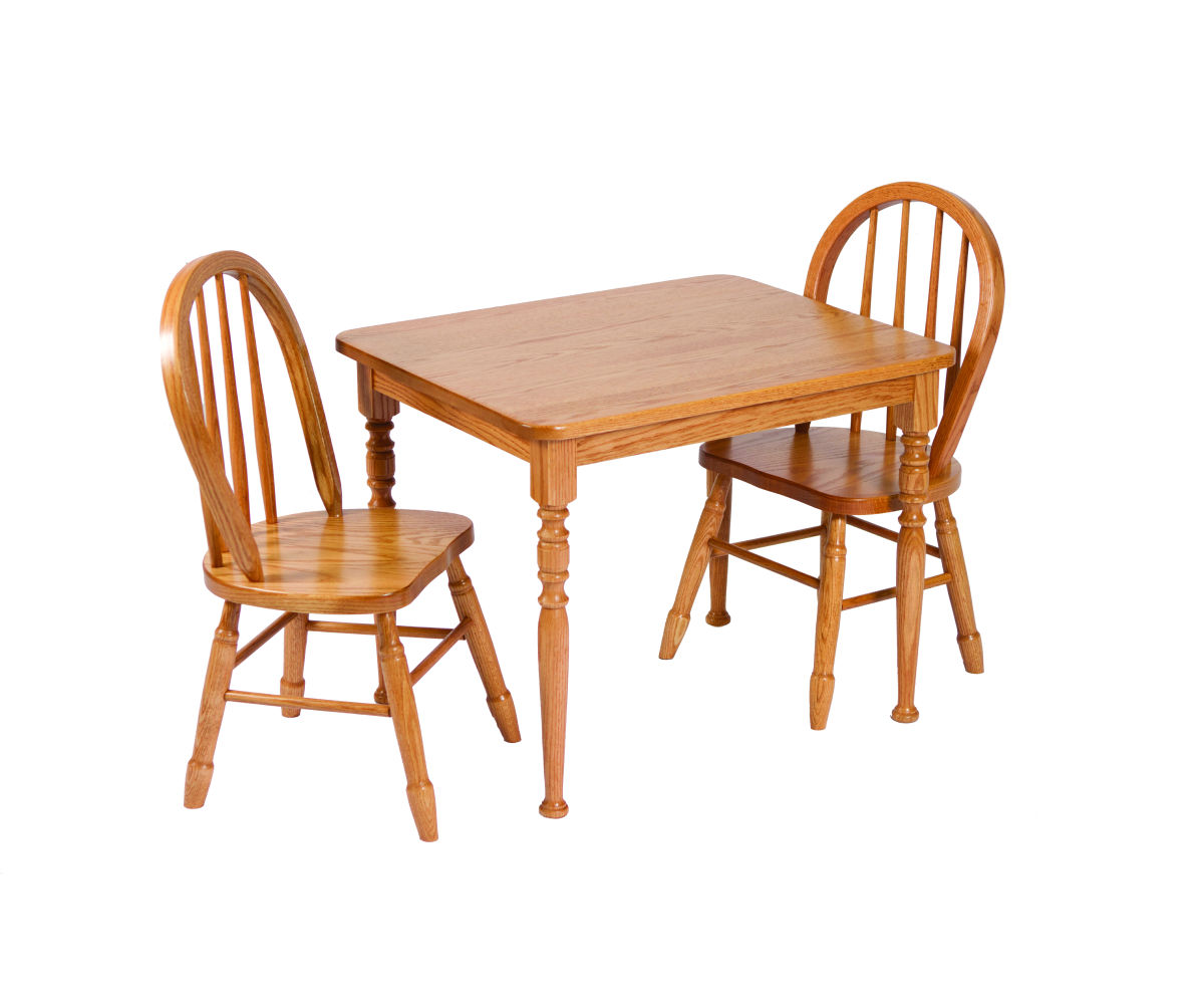 Kids Rectangle Table and 4-Spindle Chair