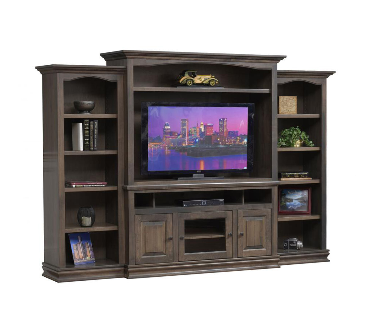 Burlington Entertainment Center With Open Bookcases