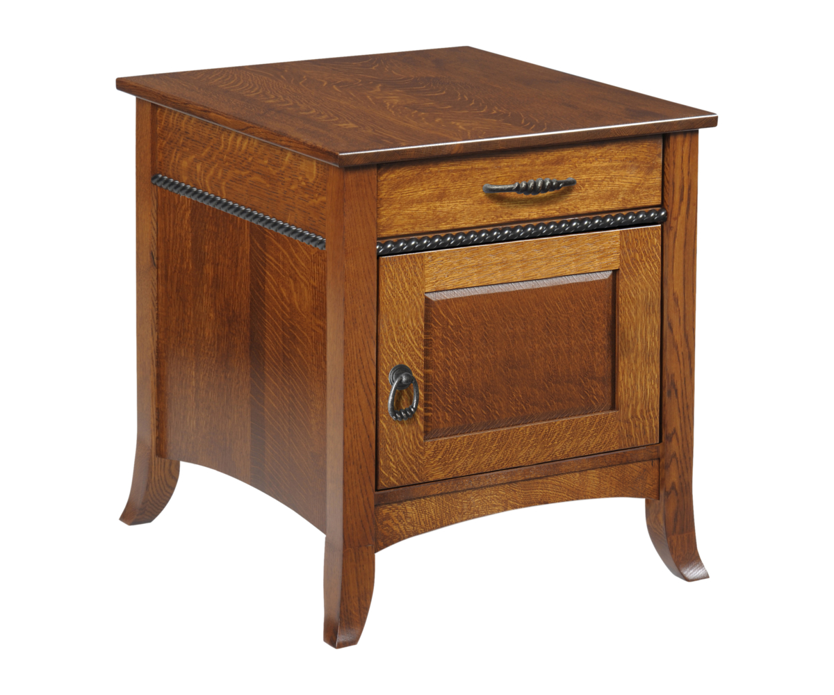 Cranberry Enclosed End Table