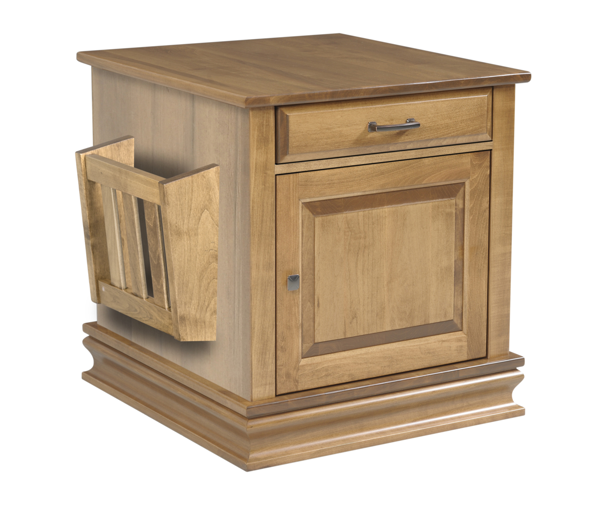 Burlington Enclosed End Table with Magazine Rack