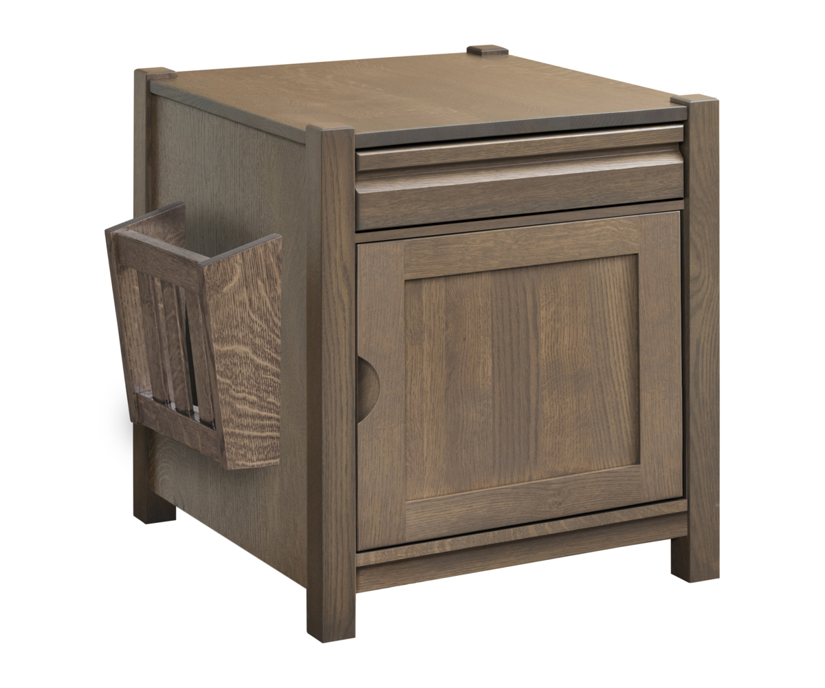 Fresno Enclosed End Table with Magazine Rack
