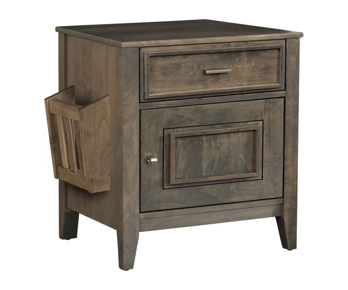 Capri Enclosed End Table with Magazine Rack