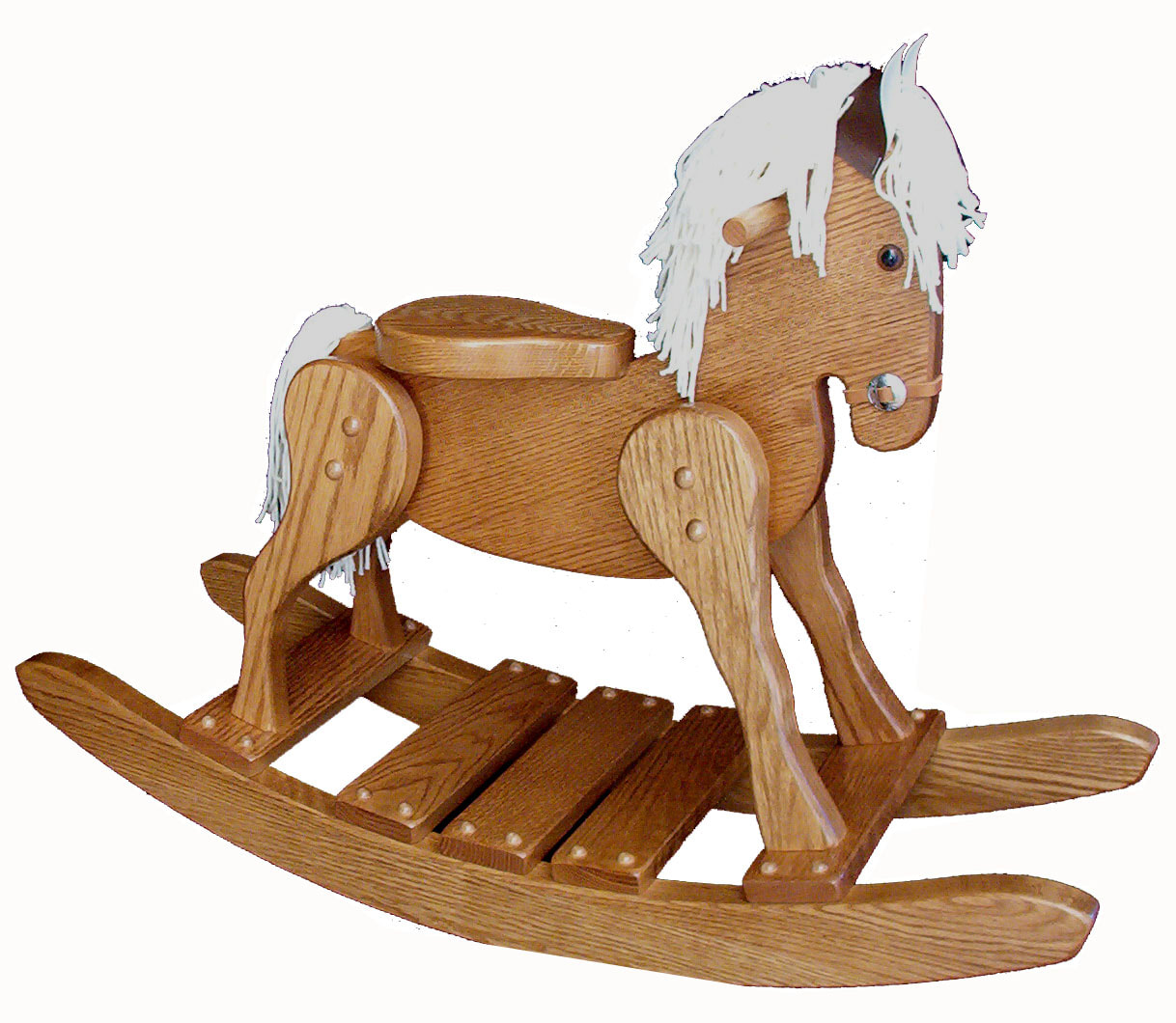 Deluxe Oak Rocking Horse