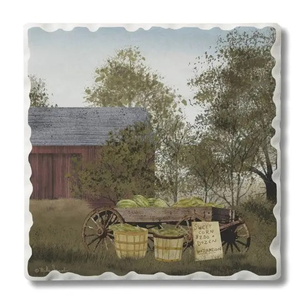 Produce Wagon Coaster - 4 Pack