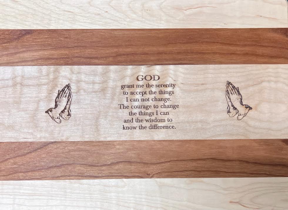 J and J Cutting Board Serenity Prayer