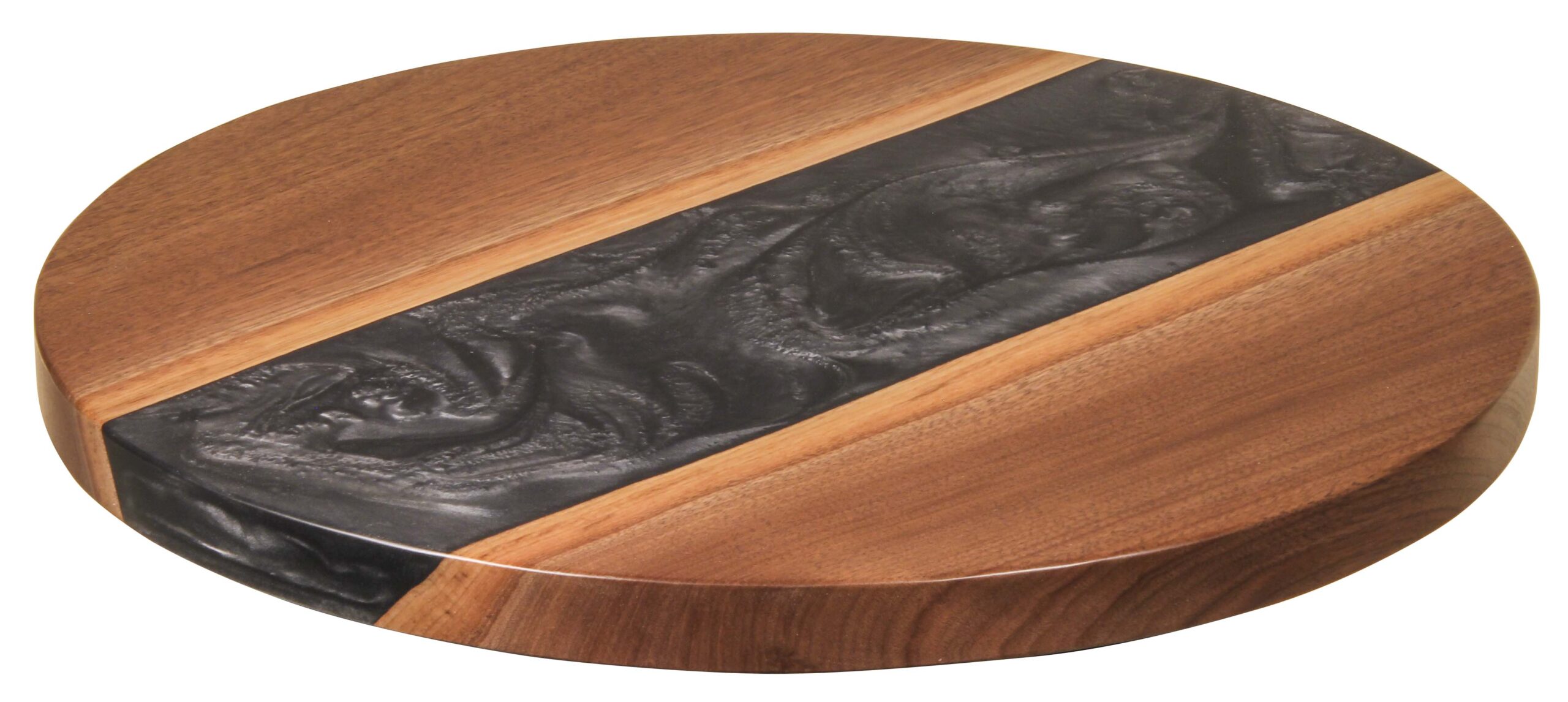 Lazy Susan 17in with Smoke Epoxy - L012492