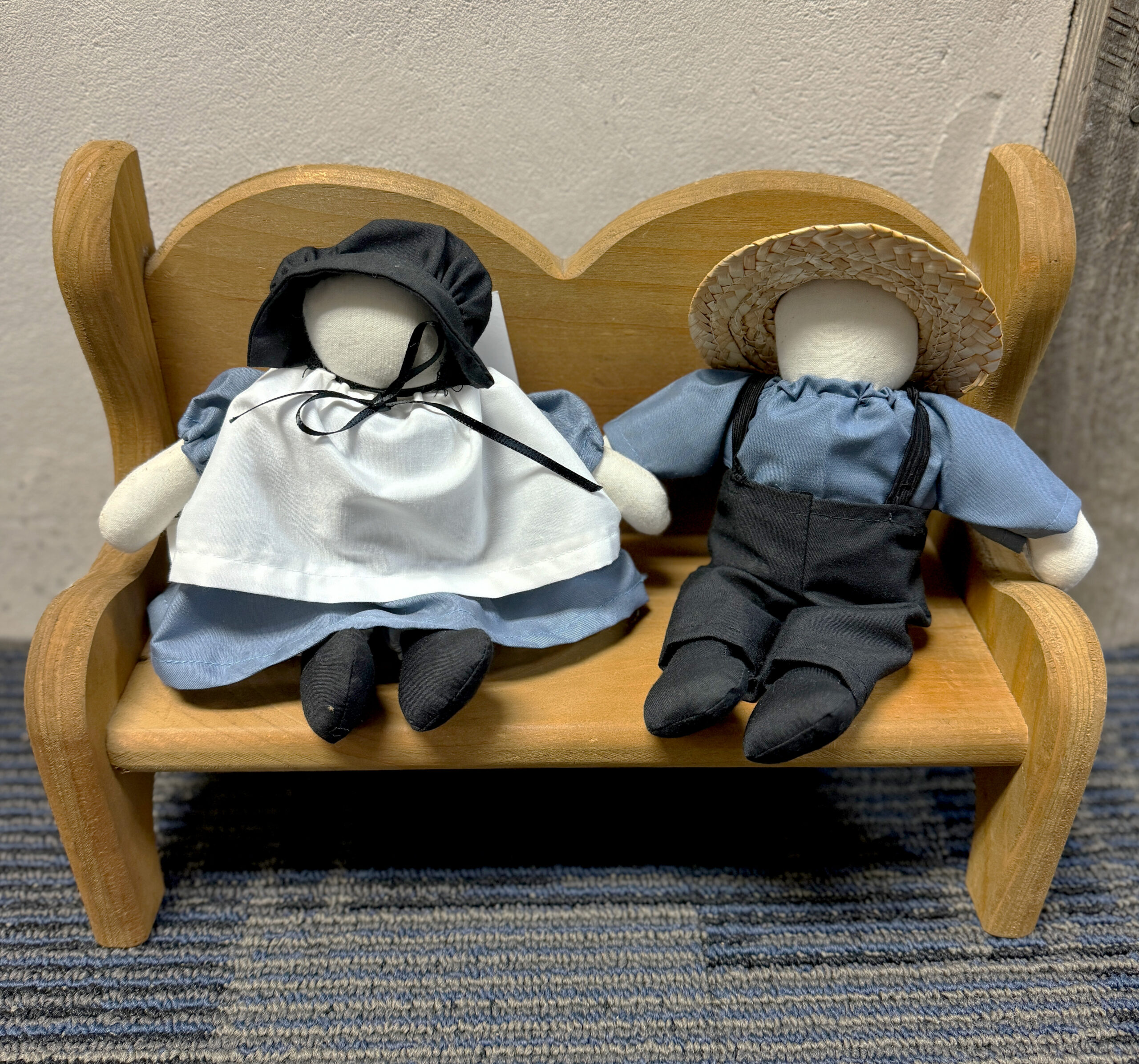 Country Blue Extra Small Flat Doll