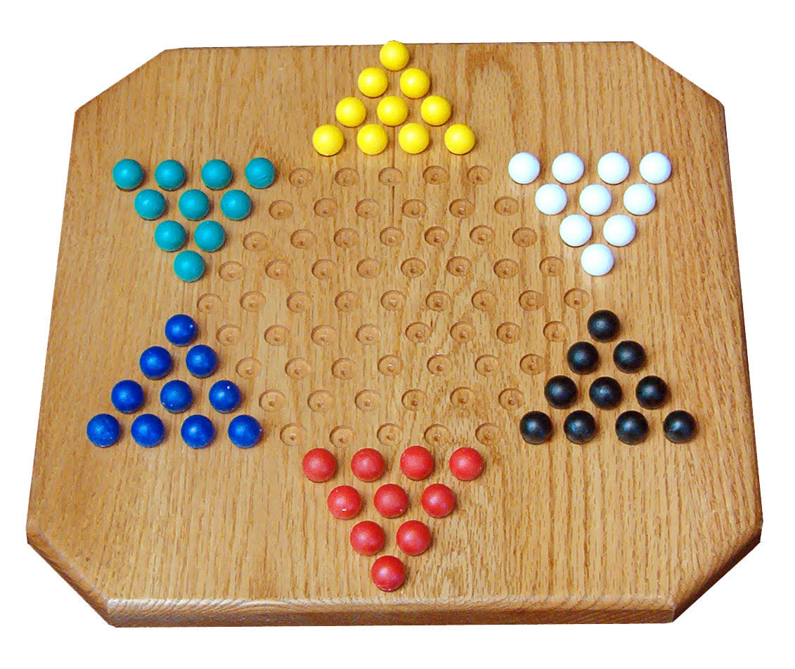 Chinese Checkers Oak Board