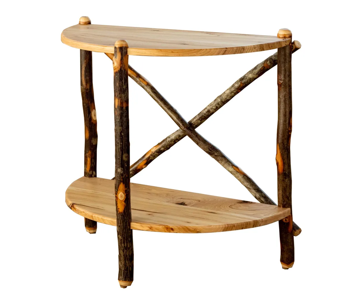 Hickory Half Round End Table