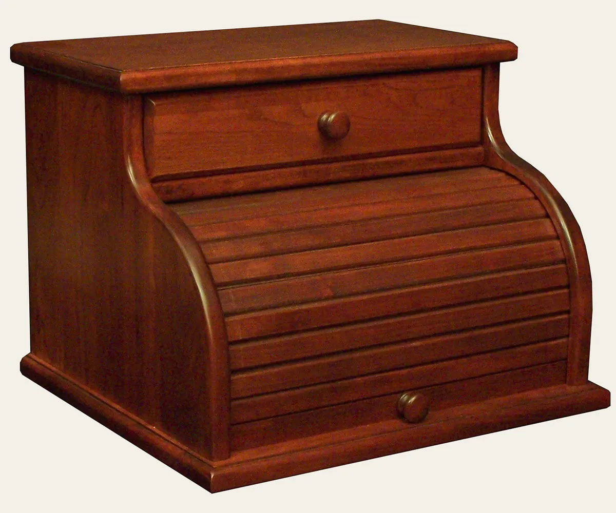 Roll Top Breadbox with Drawer