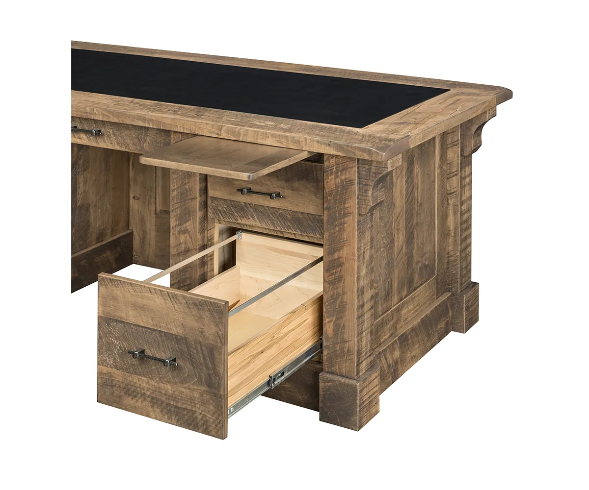 Houston Desk w/Leather Top - Image 2